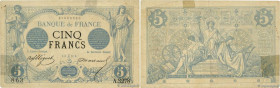 Country : FRANCE 
Face Value : 5 Francs NOIR  
Date : 08 décembre 1873 
Period/Province/Bank : Banque de France, XXe siècle 
Catalogue reference : F.0...