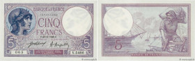 Country : FRANCE 
Face Value : 5 Francs FEMME CASQUÉE  
Date : 20 novembre 1920 
Period/Province/Bank : Banque de France, XXe siècle 
Catalogue refere...