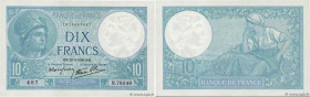Country : FRANCE 
Face Value : 10 Francs MINERVE modifié  
Date : 26 septembre 1940 
Period/Province/Bank : Banque de France, XXe siècle 
Catalogue re...