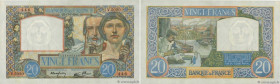 Country : FRANCE 
Face Value : 20 Francs TRAVAIL ET SCIENCE  
Date : 17 juillet 1941 
Period/Province/Bank : Banque de France, XXe siècle 
Catalogue r...