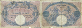 Country : FRANCE 
Face Value : 50 Francs BLEU ET ROSE  
Date : 24 mars 1900 
Period/Province/Bank : Banque de France, XXe siècle 
Catalogue reference ...