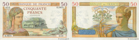 Country : FRANCE 
Face Value : 50 Francs CÉRÈS modifié  
Date : 27 octobre 1938 
Period/Province/Bank : Banque de France, XXe siècle 
Catalogue refere...