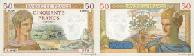 Country : FRANCE 
Face Value : 50 Francs CÉRÈS modifié  
Date : 03 novembre 1938 
Period/Province/Bank : Banque de France, XXe siècle 
Catalogue refer...
