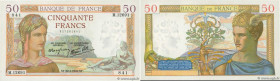 Country : FRANCE 
Face Value : 50 Francs CÉRÈS modifié  
Date : 22 février 1940 
Period/Province/Bank : Banque de France, XXe siècle 
Catalogue refere...