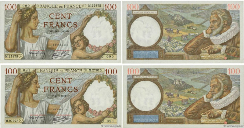 Country : FRANCE 
Face Value : 100 Francs SULLY Consécutifs 
Date : 29 janvier 1...