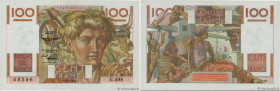 Country : FRANCE 
Face Value : 100 Francs JEUNE PAYSAN  
Date : 02 octobre 1952 
Period/Province/Bank : Banque de France, XXe siècle 
Catalogue refere...