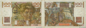 Country : FRANCE 
Face Value : 100 Francs JEUNE PAYSAN filigrane inversé Numéro radar 
Date : 01 avril 1954 
Period/Province/Bank : Banque de France, ...
