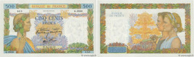 Country : FRANCE 
Face Value : 500 Francs LA PAIX  
Date : 16 janvier 1941 
Period/Province/Bank : Banque de France, XXe siècle 
Catalogue reference :...