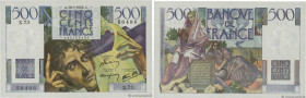 Country : FRANCE 
Face Value : 500 Francs CHATEAUBRIAND  
Date : 28 mars 1946 
Period/Province/Bank : Banque de France, XXe siècle 
Catalogue referenc...