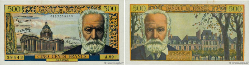 Country : FRANCE 
Face Value : 500 Francs VICTOR HUGO  
Date : 06 février 1958 
...