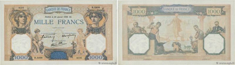Country : FRANCE 
Face Value : 1000 Francs CÉRÈS ET MERCURE type modifié  
Date ...