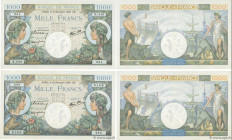 Country : FRANCE 
Face Value : 1000 Francs COMMERCE ET INDUSTRIE Lot 
Date : 19 décembre 1940 
Period/Province/Bank : Banque de France, XXe siècle 
Ca...
