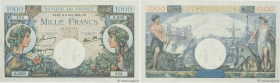 Country : FRANCE 
Face Value : 1000 Francs COMMERCE ET INDUSTRIE  
Date : 06 avril 1944 
Period/Province/Bank : Banque de France, XXe siècle 
Catalogu...