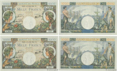 Country : FRANCE 
Face Value : 1000 Francs COMMERCE ET INDUSTRIE Lot 
Date : 06 juillet 1944 
Period/Province/Bank : Banque de France, XXe siècle 
Cat...