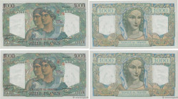 Country : FRANCE 
Face Value : 1000 Francs MINERVE ET HERCULE Lot 
Date : 07 avril 1949 
Period/Province/Bank : Banque de France, XXe siècle 
Catalogu...