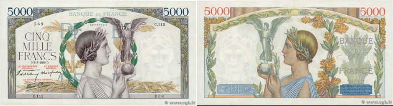 Country : FRANCE 
Face Value : 5000 Francs VICTOIRE Impression à plat  
Date : 0...