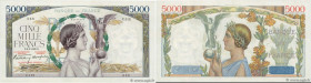 Country : FRANCE 
Face Value : 5000 Francs VICTOIRE Impression à plat  
Date : 02 mars 1939 
Period/Province/Bank : Banque de France, XXe siècle 
Cata...