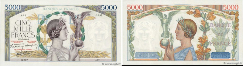 Country : FRANCE 
Face Value : 5000 Francs VICTOIRE Impression à plat  
Date : 2...