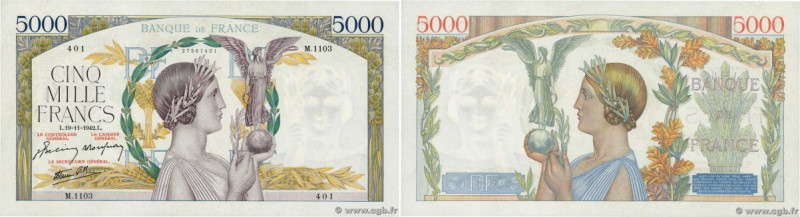 Country : FRANCE 
Face Value : 5000 Francs VICTOIRE Impression à plat  
Date : 1...