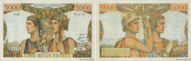 Country : FRANCE 
Face Value : 5000 Francs TERRE ET MER  
Date : 10 mars 1949 
Period/Province/Bank : Banque de France, XXe siècle 
Catalogue referenc...