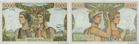 Country : FRANCE 
Face Value : 5000 Francs TERRE ET MER  
Date : 07 mars 1957 
Period/Province/Bank : Banque de France, XXe siècle 
Catalogue referenc...
