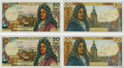 Country : FRANCE 
Face Value : 50 Francs RACINE Consécutifs 
Date : 07 décembre 1967 
Period/Province/Bank : Banque de France, XXe siècle 
Catalogue r...