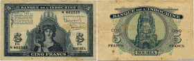 Country : NEW CALEDONIA 
Face Value : 5 Francs  
Date : (1944) 
Period/Province/Bank : Banque de l'Indochine 
Catalogue reference : P.48 
Additional r...