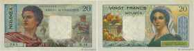 Country : NEW CALEDONIA 
Face Value : 20 Francs  
Date : (1954) 
Period/Province/Bank : Banque de l'Indochine 
Catalogue reference : P.50b 
Alphabet -...