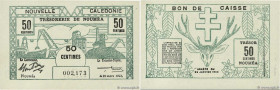 Country : NEW CALEDONIA 
Face Value : 50 Centimes  
Date : 29 mars 1943 
Period/Province/Bank : Trésorerie de Nouméa 
Catalogue reference : P.54 
Addi...