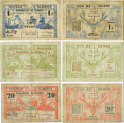 Country : NEW CALEDONIA 
Face Value : 1, 5 et 20 Francs Lot 
Date : 29 mars 1943 
Period/Province/Bank : Trésorerie de Nouméa 
Catalogue reference : P...