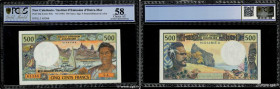 Country : NEW CALEDONIA 
Face Value : 500 Francs  
Date : (1983) 
Period/Province/Bank : Institut d'Émission d'Outre-Mer 
Catalogue reference : P.60d ...