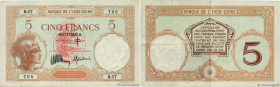 Country : NEW HEBRIDES 
Face Value : 5 Francs  
Date : (1941) 
Period/Province/Bank : Banque de l'Indochine 
Catalogue reference : P.4a 
Additional re...