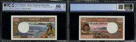 Country : NEW HEBRIDES 
Face Value : 100 Francs  
Date : (1975) 
Period/Province/Bank : Institut d'Émission d'Outre-Mer 
Catalogue reference : P.18c 
...