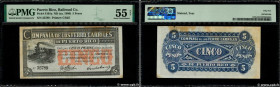 Country : PUERTO RICO 
Face Value : 5 Pesos  
Date : (1880) 
Period/Province/Bank : Compania de Los Ferro-Carriles de Puerto Rico - Railroad Company 
...