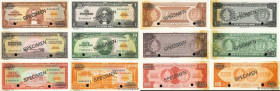 Country : DOMINICAN REPUBLIC 
Face Value : 1 à 1000 Dollars Spécimen 
Date : 1975-1976 
Period/Province/Bank : Banco Central de la Republica Dominican...