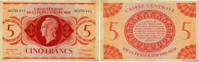 Country : REUNION ISLAND 
Face Value : 5 Francs  
Date : 1944 
Period/Province/Bank : Caisse Centrale de la France d'Outre-Mer 
Catalogue reference : ...
