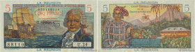 Country : REUNION ISLAND 
Face Value : 5 Francs Bougainville  
Date : (1946) 
Period/Province/Bank : Caisse Centrale de la France d'Outre-Mer 
Catalog...