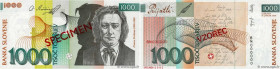 Country : SLOVENIA 
Face Value : 1000 Tolarjev Spécimen 
Date : 15 janvier 2005 
Period/Province/Bank : Banque de Slovenie 
Catalogue reference : P.32...