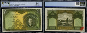 Country : TURKEY 
Face Value : 100 Livres Spécimen 
Date : (1926) 
Period/Province/Bank : State Notes of the Ministry of Finance 
Catalogue reference ...