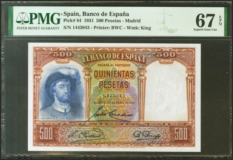 500 Pesetas. 25 de Abril de 1931. Sin serie. (Edifil 2021: 361, Pick: 84). Raro ...