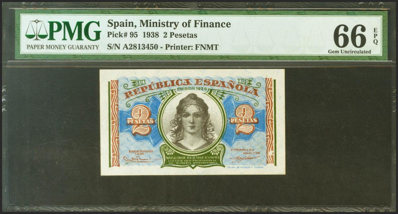 2 Pesetas. 1938. Ministerio de Hacienda. Serie A. (Edifil 2021: 393, Pick: 95). ...