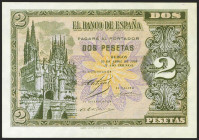 2 Pesetas. 30 de Abril de 1938. Serie E. (Edifil 2021: 429a). Apresto original. SC.