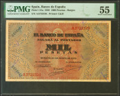 1000 Pesetas. 20 de Mayo de 1938. Serie A. (Edifil 2021: 434, Pick: 115a). Inusual en esta calidad. SC. Encapsulado PMG55.