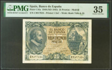 25 Pesetas. 9 de Enero de 1940. Serie C. (Edifil 2021: 436a, Pick: 116a). MBC+. Encapsulado PMG35.