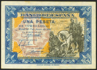 1 Peseta. 1 de Junio de 1940. Serie A. (Edifil 2021: 441a). Conserva gran parte del apresto original. SC--.