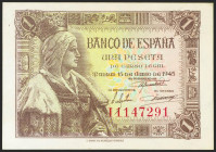 1 Peseta. 15 de Junio de 1945. Serie I. (Edifil 2021: 448a). Apresto original. SC.