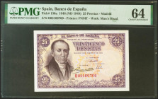 25 Pesetas. 19 de Febrero de 1946. Serie H. (Edifil 2021: 450a, Pick: 130a). SC. Encapsulado PMG64.