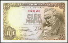 100 Pesetas. 19 de Febrero de 1946. Sin serie. (Edifil 2021: 451). Apresto original. EBC++.