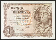 1 Peseta. 19 de Junio de 1948. Serie B. (Edifil 2021: 457a). Apresto original. SC.