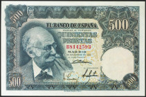 500 Pesetas. 19 de Noviembre de 1951. Serie B. (Edifil 2021: 460a). Apresto original. SC--.